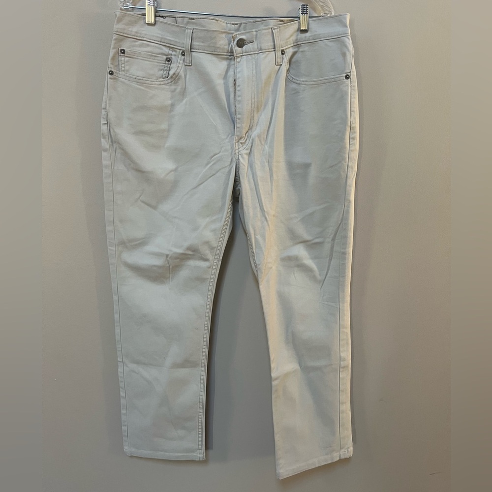 Levi's Jeans 514 Slim Fit Straight Leg Mens 38x30 Off White Denim Casual Classic